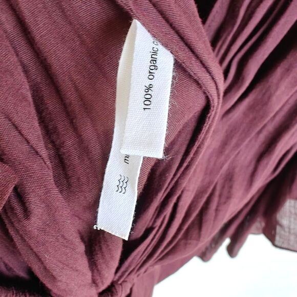 Loup Charmant Purple Flowy Dress Size Small Deep V Front Open Back - Picture 11 of 14